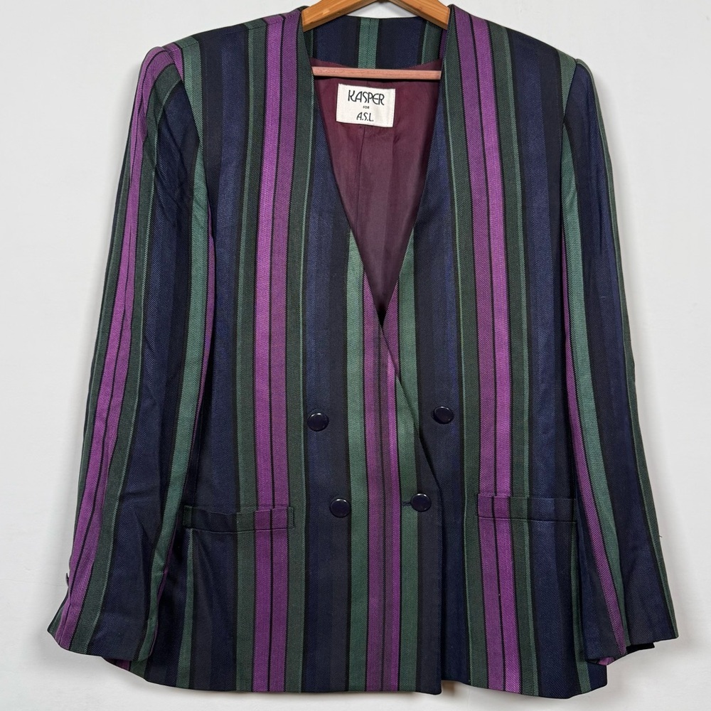 Kasper Vintage Gorgeous Striped Blazer, Excellent Condition!